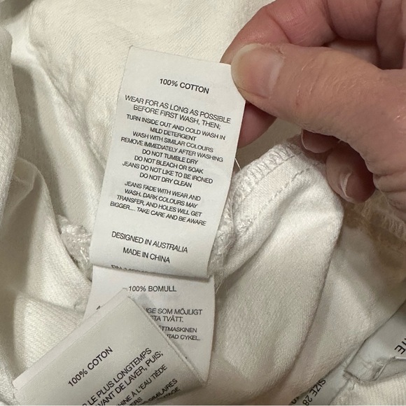 Rollas‎ Dusters High Rise Slim, Vintage White, Women’s Denim Jeans, Size 28 - Picture 10 of 15